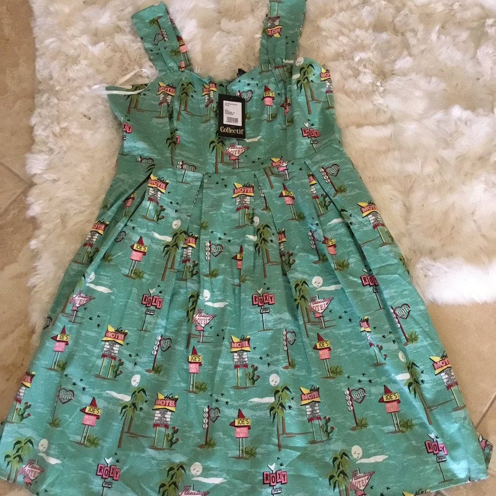 Modcloth Collectif retro motel dress 4xl 22 UK (18 US) New